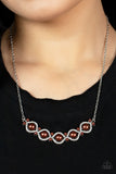Life of The Wedding Party - Brown Bling Necklace Paparazzi Accessories