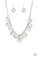 Spot On Sparkle - White Necklace Paparrazi Accessories