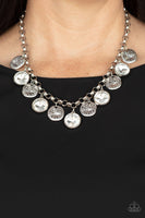 Spot On Sparkle - White Necklace Paparrazi Accessories