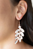 Ice Garden Gala Copper Bling Earrings Paparazzi Accessories