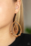 Prana Party Brown seed bead Earrings Paparazzi Accessories