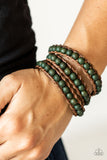 Pine Paradise Green Brown Urban Bracelet Paparazzi Accessories