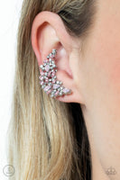 Prismatically Panoramic Pink Ear Crawler Earrings Paparazzi