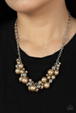 Classical Culture Brown Pearl Necklace Paparazzi Accessories