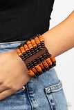 Vacay Vogue Orange Wooden Bracelet Paparazzi Accessories