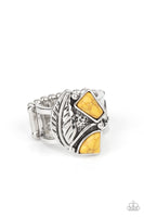 Make the NEST of It Yellow Stone Silver Ring Paparazzi