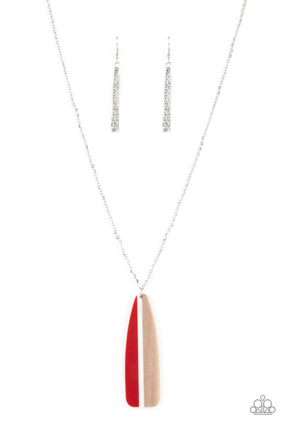 Grab a Paddle Red Wooden Necklace Paparazzi Accessories