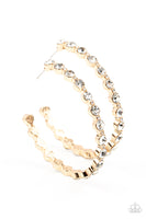 Royal Reveler Gold Bling Hoop Earrings Paparazzi Accessories