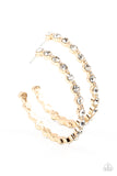 Royal Reveler Gold Bling Hoop Earrings Paparazzi Accessories