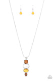 Elemental Energy Yellow Brown  Necklace Paparazzi Accessories