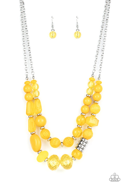 Pina Colada Paradise Yellow Mustard Necklace Paparazzi Accessories