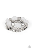 Marina Magic White Siler Bracelets Paparazzi Accessories