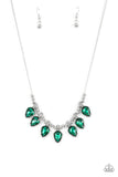 Crown Jewel Couture - Green Bling Necklace Paparazzi Accessories