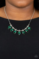 Crown Jewel Couture - Green Bling Necklace Paparazzi Accessories