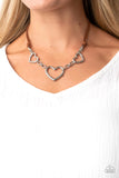 Fashionable Flirt Brown Heart Necklace Paparazzi Accessories