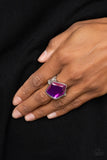 Abstract Escapade Purple UV Gem Ring Paparazzi