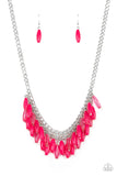 Beach House Hustle Pink Acrylic Necklace Paparazzi Accessories