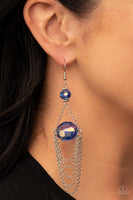 Ethereally Extravagant Blue Earrings Paparazzi accessories