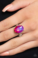 Updated Dazzle Iridescent Pink Ring Paparazzi Accessories