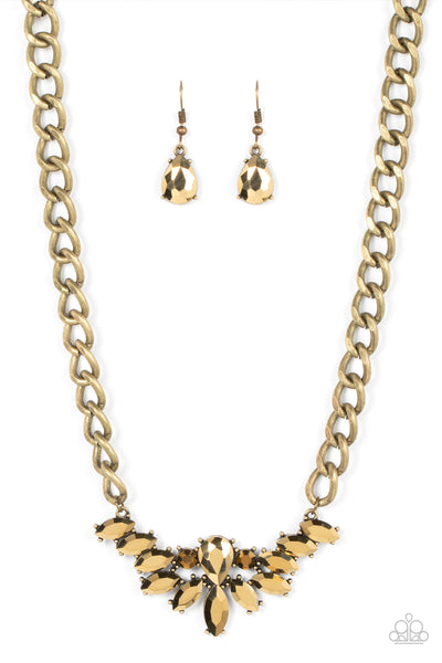 Come at Me Brass Bling Necklace Paparazzi Accessories