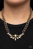 Come at Me Brass Bling Necklace Paparazzi Accessories