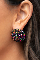 Kaleidoscope Sky Black Seed Bead Earrings Paparazzi Accessories