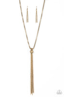 Metallic MESH-Up Brass Necklace Paparazzi Accessories