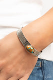 Gobi Glyphs Brown Blue Cuff Bracelet Paparazzi Accessories