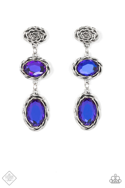 Majestic Muse Multi Purple Earrings FF 0122 Paparazzi Accessories