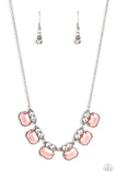 Interstellar Inspiration Pink Iridescent Necklace Paparazzi