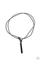 Mechanical Maintenance Black Suede Men's Necklace Paparazzi