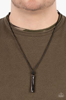 Mechanical Maintenance Black Suede Men's Necklace Paparazzi