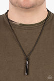 Mechanical Maintenance Black Suede Men's Necklace Paparazzi