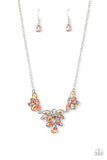 Completely Captivated Orange Iridescent Necklace Paparazzi