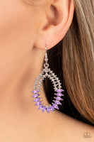 Lucid Luster Purple Rhinestone Earrings Paparazzi Accessories