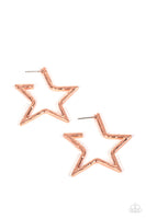 All-Star Attitude Copper Hoop Earrings Paparazzi Accessories