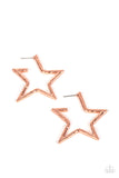 All-Star Attitude Copper Hoop Earrings Paparazzi Accessories