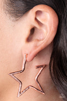 All-Star Attitude Copper Hoop Earrings Paparazzi Accessories