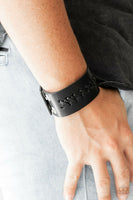 Paparazzi Accessories Be A Sport Black Urban Bracelet Leather