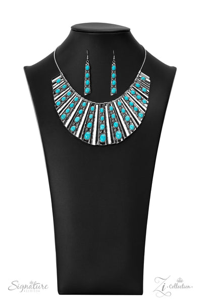 The Ebony 2022 Zi Collection Turquoise Necklace Paparazzi Accessories