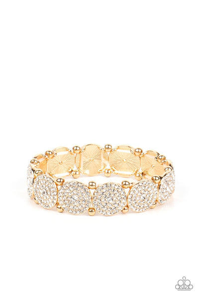 Palace Intrigue Gold Bling Bracelet Paparazzi Accessories