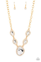 The Upper Echelon - Gold Bling Necklace Paparazzi Accessories