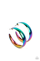 Futuristic Flavor Multi Oil-Spill Hoop Earrings Paparazzi LOTP