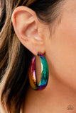 Futuristic Flavor Multi Oil-Spill Hoop Earrings Paparazzi LOTP