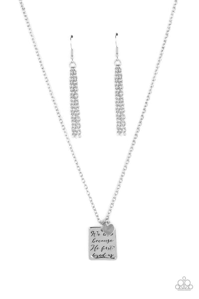 Divine Devotion Silver Necklace Paparazzi We Love