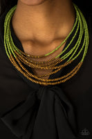 The Savannah Plains green - Paparazzi Accessories seed bead necklace