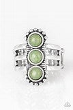 Paparazzi Accessories Rio Trio Green Ring Silver