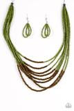 The Savannah Plains green - Paparazzi Accessories seed bead necklace