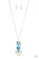 Paparazzi Accessories Beach Buzz Blue Necklace Heart Charm Butterfly