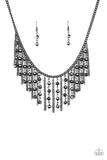 PAPARAZZI ACCESSORIES REBEL REMIX - BLACK NECKLACE